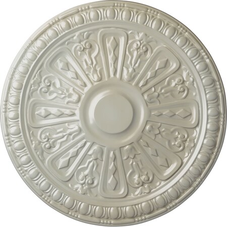 Ekena Millwork Raymond Ceiling Medallion (Fits Canopies up to 5 3/8"), Hand-Painted Flash Blue, 18"OD x 1 1/4"P CM18RA2FBS